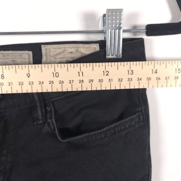ALL SAINTS SPITALFIELDS BRODIE LOW RISE CROPPED SKINNY Jeans Zip Hem Size W28 - Picture 6 of 16